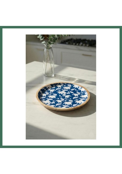 En-cag Mango Agacı Servis Tabağı & Sunum Tabağı 25 Cm Desenli Bss