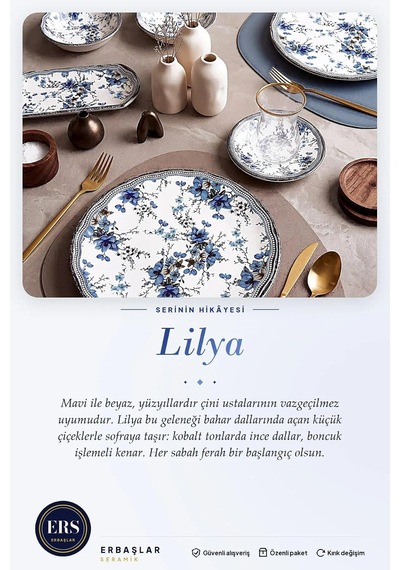 Lilya 20 Parça 6 Kişilik Kahvaltı Takımı Çok Renkli