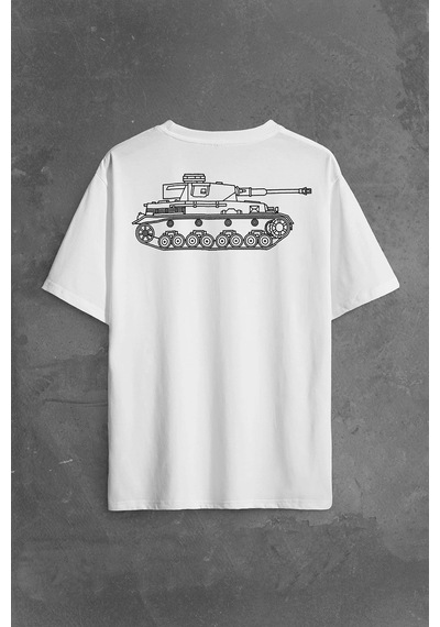 Tiger I Panzer Tank Wehrmacht Wh Wk2 Wwii War Sırt Ön Baskılı Oversize Tişört Unisex T-shirt 001