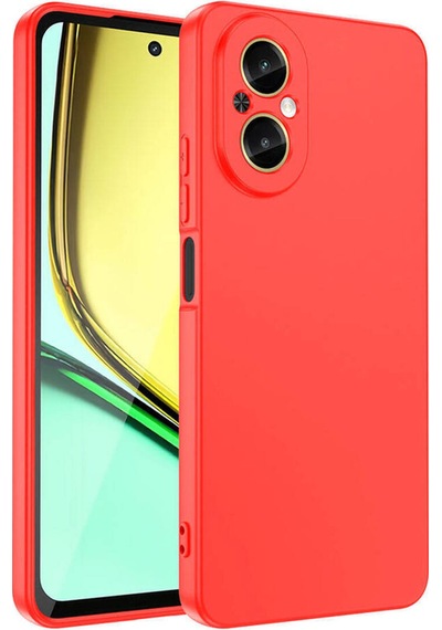 Realme 12 Lite Uyumlu İçi Kadife Kamera Korumalı Renkli Silikon Kılıf