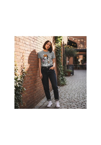 Urbantrendstore Unisex Catronaut Kedi Astronot Oversize Fit Rahat Geniş Salaş T-shirt Günlük Tişört Gri