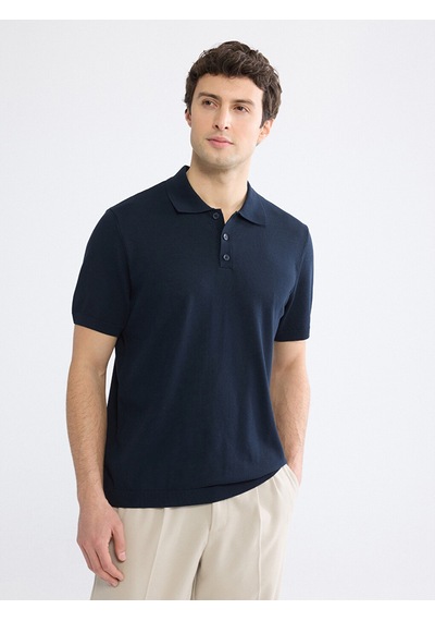 Lcwaıkıkı Classic Lacivert Polo Yaka Erkek Triko Tişört