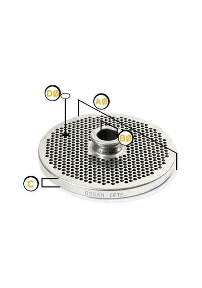 Et Kıyma Makine Aynası 32 Numara 12 Mm