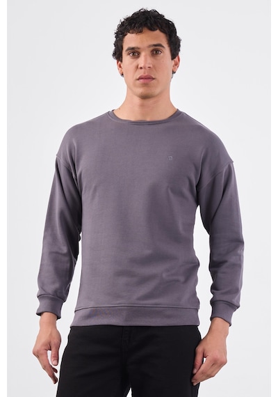 Dufy Antrasit Bisiklet Yaka Regular Fit Erkek Sweatshirt Antrasit