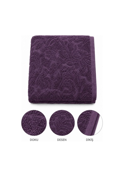 Büyük Banyo Havlusu 90x150 Cm Ivy Collection 650 Gr Mor
