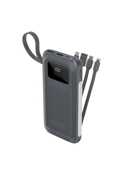 Pw-128 10.000 Mah Powerbank 22.5w 3a Pd Qc Süper Hızlı Şarj 4 Dahili Kablolu Lcd Göstergeli Işıldaklı Çok Renkli