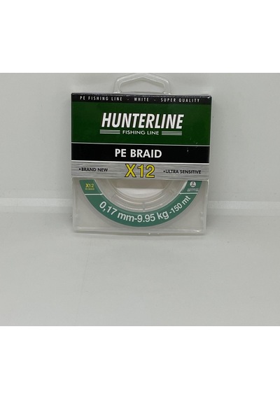 Hunterline Pe Braid X12 Beyaz Örgü 0,17 MM İp Misina - 150 M