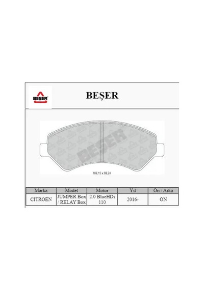 Ön Fren Balatası Fişsiz Aksesuarsız Boxer Iıı-ducato-jest 06