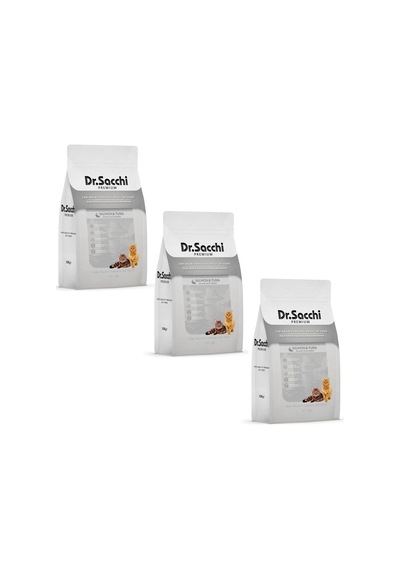 Dr. Sacchi Premium Az Tahıllı Somonlu Kısırlaştırılmış Yetişkin Kedi Maması 3 x 1500 G