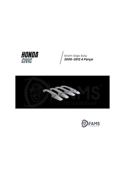 Honda Civic Krom Kapı Kolu 4 Kapı 2005-2011 Paslanmaz Çelik