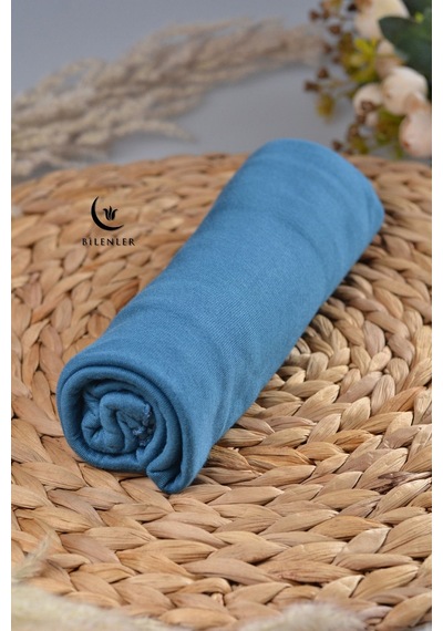 Bilenler Tesettür Penye Şal - 65 X 175 / Mavi Mavi