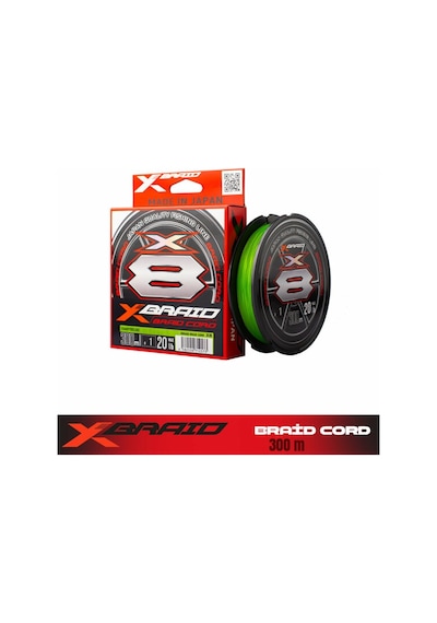 Ygk X035 Braıd Cord Pe X8 150m 6.3kg 0,128mm 0.6 Pe Fluo Green 1pcs