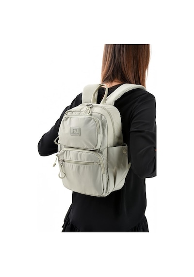 Baginn Unisex Sırt Çantası Paraşüt Kumaş Hafif Çok Cepli Yağmur İtici Kumaş 34 24 Cm 571 Collection Bej