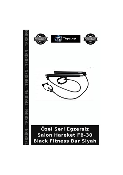 Özel Seri Egzersiz Salon Hareket Fb-30 Black Fitness Bar Siyah