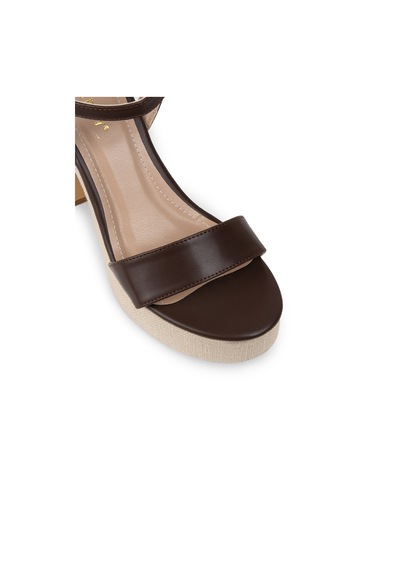 Deery Kahverengi Platform Topuk Kadın Sandalet - K1040zkhvm01 Kahverengi