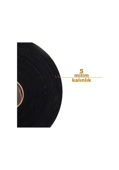 Kapı Pencere Bandı Yapışkan Kapı Pencere Süngeri / Epdm-5Mmx40Mm-Siyah-10 M