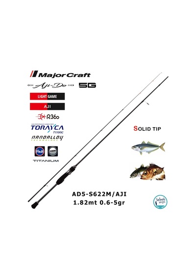 Major Craft 5g Ajido Ad5-s622m/ajı 1.88mt 0.6-5gr 2p Lrf Kamış