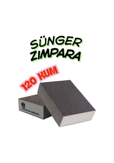 120 Kum Sünger Zımpara - Ahşap, Metal Ve Çelik Uyumlu Islak Kuru El Zımparası Takoz Sünger
