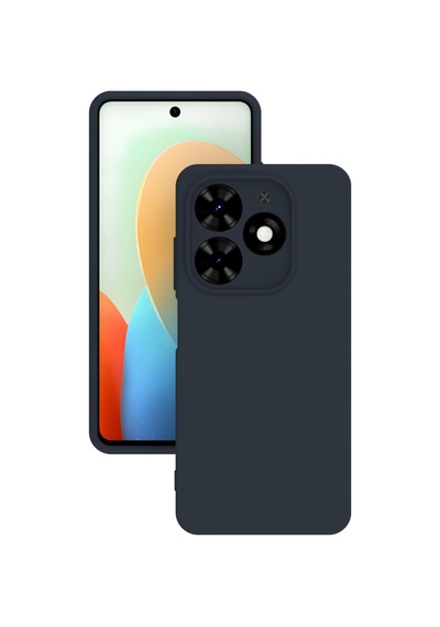 Tecno Spark Go 2024 Kılıf Kamera Korumalı Silikon Rubber Arka Kapak Lacivert