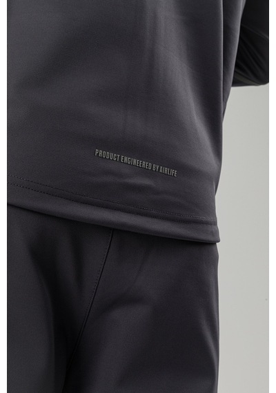 Airlife Power 22 Cr Line Tam Boy Fermuarlı Erkek Dik Yaka Sweatshirt Smoked Füme