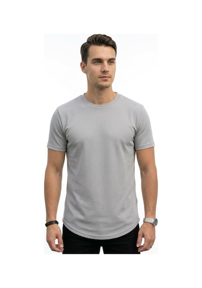 Plus Scorpion Erkek Slim Fit Basic Tişört Esnek, Terletmeyen Pike Dokulu Kumaş Gri Plus Scorpion Erkek Slim Fit Basic Tişört Esnek, Terletmeyen Pike Dokulu Kumaş Gri