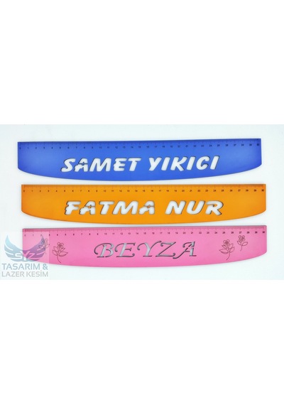 Çocuklarınız için İsme Özel Cetvel Mavi