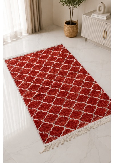 Kilim Paspas Çok Amaçlı Halı Makinede Yıkanabilir Toz Yapmaz Kiremit