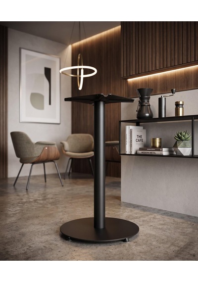 Matte Prime Bistro Yuvarlak Masa Ayağı 74cm - Kafe Restoran Ve Evler İçin Siyah