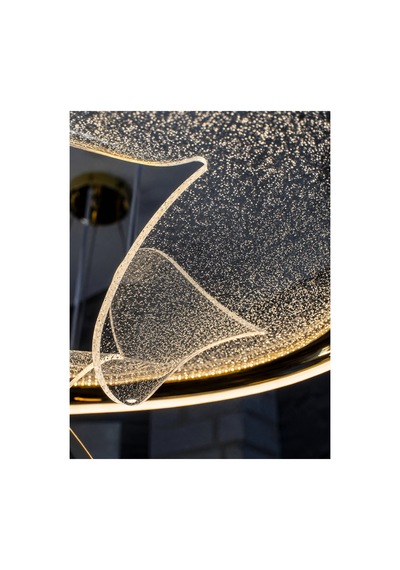 Sofia Model Gold Kaplama 3 Renk Kumandalı Metal Salon Mutfak Oturma Yatak Odası Modern Led Sarkıt Avize