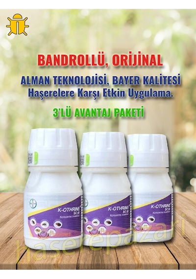 Bayer K-othrine Sc50 Konsantre Genel Haşere 3 x 50 ML