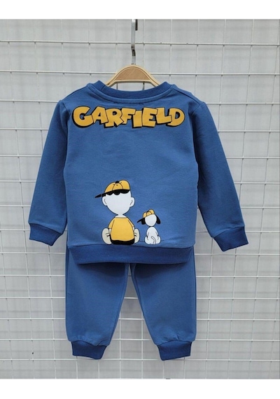 Garfield Baskılı Eşofman Takımı Mavi
