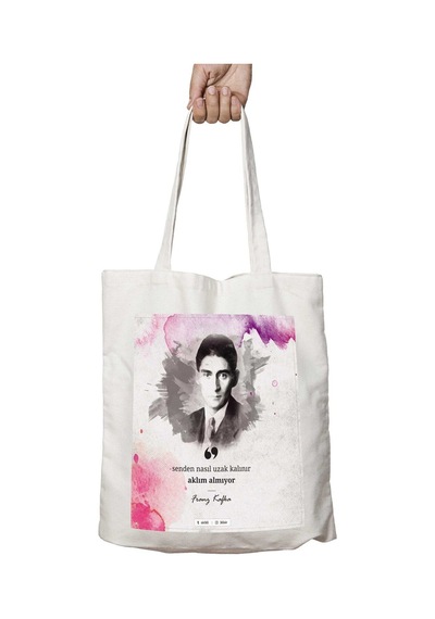 Art Hediye Franz Kafka Senden Nasıl Uzak Kalınır İki Tarafı Kalıcı Baskılı Yıkanabilir Çanta Çok Renkli