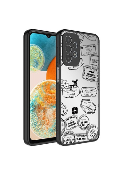 Samsung Galaxy Uyumlu A23 Kılıf Aynalı Desenli Kamera Korumalı Parlak Zore Mirror Kapak