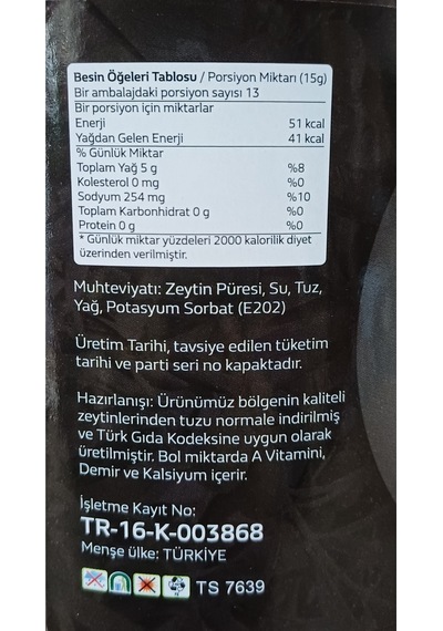 Nogay Siyah Zeytin Ezmesi 4 Kg Doğal Bursa Gemlik Zeytin Ezmesi Zeytin 5kg