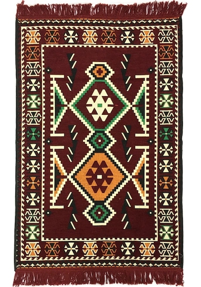Shark Anadolu Kilim Bordo Renkli