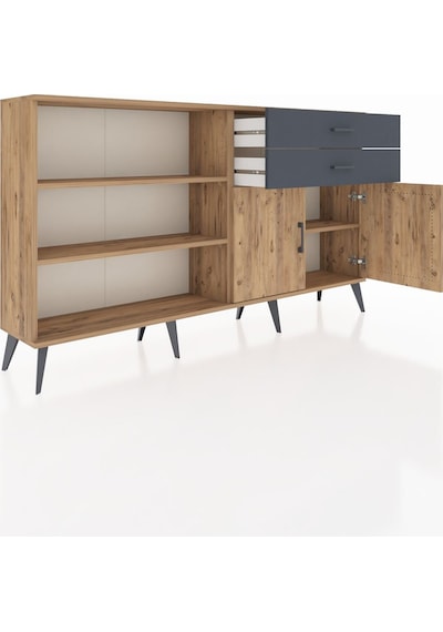 Arges Konsol 3 Raflı 2 Çekmeceli 2 Kapaklı 176x30x99 Çam-çam/antr Çam-çam/antrasit Arges Konsol 3 Raflı 2 Çekmeceli 2 Kapaklı 176x30x99 Çam-çam/antr Çam-çam/antrasit
