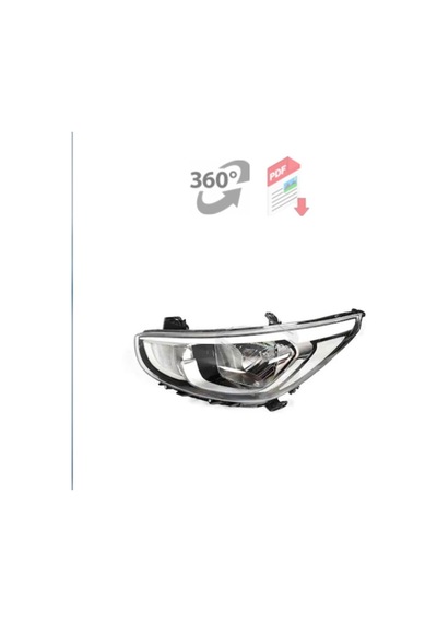 Hyundaı Accent Blue 2015-2019 Sol Motorlu Kaşlı Far
