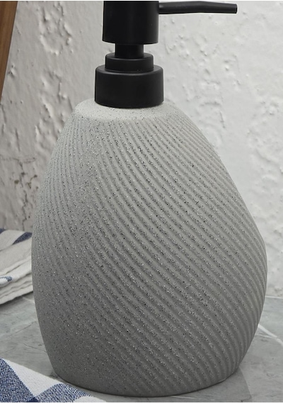 Taş Desenli Sıvı Sabunluk - Sünger Hazneli Mutfak Sabunluğu - 700 Ml - Çizgi Desen -