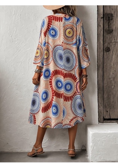 Efnaz Style Kadın Kısa Kollu Önü Açık Belden Kuşaklı Uzun Kimono Kırmızı