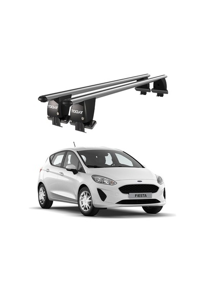 Royal Ford Fiesta Vıı 2017 Ve Sonrası Uyumlu Gri Kilitli Ara Atkı Port Bagaj Tavan Barı