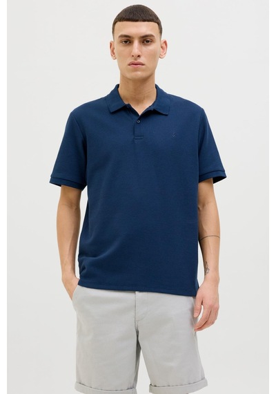 Jack & Jones Jjeaustın Erkek Kısa Kollu Polo Yaka Tişört Lacivert