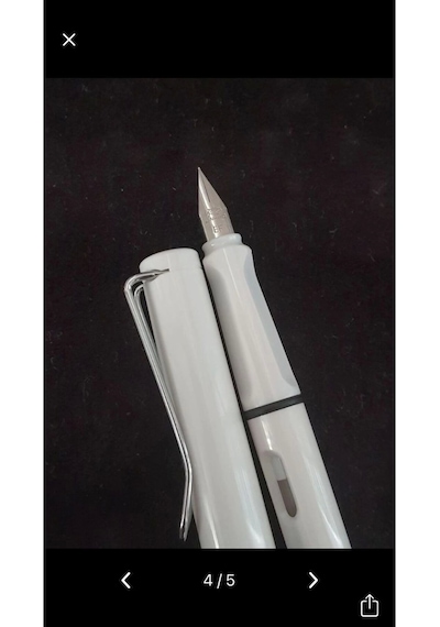 Dolma Kalem Seti 619-c Opak Beyaz Renk Ef 0,38mm Uç Kalem 5 Kartuş Hediye