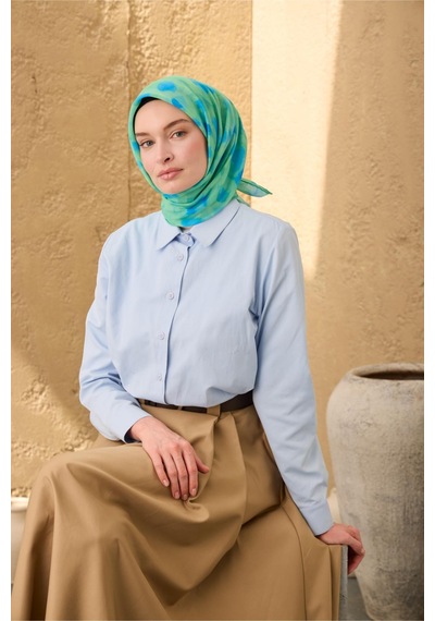 Silk Home Soft Eşarp 73098-10 Biskay Yeşili, Mavi, Açık Yeşil