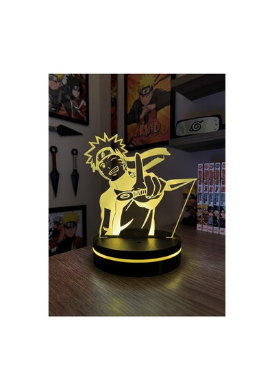 Naruto Itachi 3d Led Gece Lambası Anime Severlere Özel Dekoratif Masa Lambası