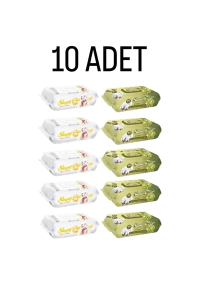Sleepy Sensitive Islak Havlu 5x90 Ve Zeytinyağlı Islak Havlu 5x90 450 Yaprak Tekli