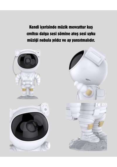 Ers Astronot Galaksi Projeksiyon Lambası Bluetooth Bağlantılı Ve Uzaktan Kontrollü