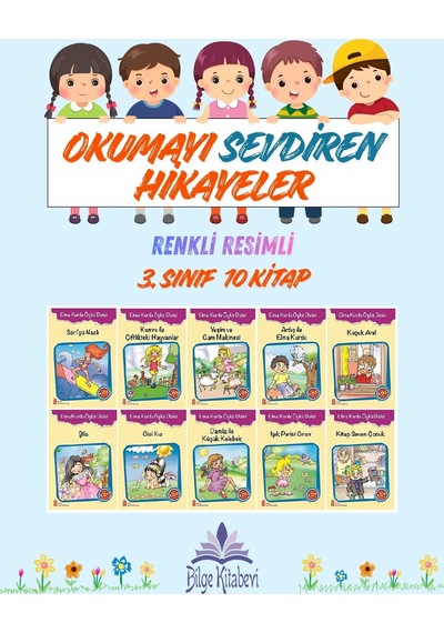 3.sınıf Okumayı Sevdiren Renkli Resimli Hikayeler 6 - 10 Kitap