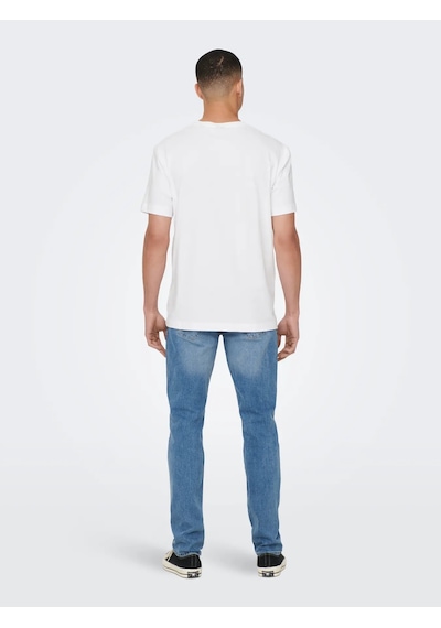 Only & Sons Erkek Regular Fit %100 Pamuk Basic T-shirt - 22025208 Siyah