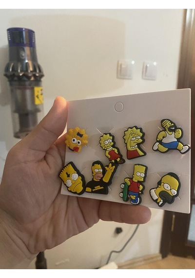 Her Şey Nota Acousticworld Simpson Crocks Terlik Süsü Jibbitz Crocs Aksesuarı 8 Adet