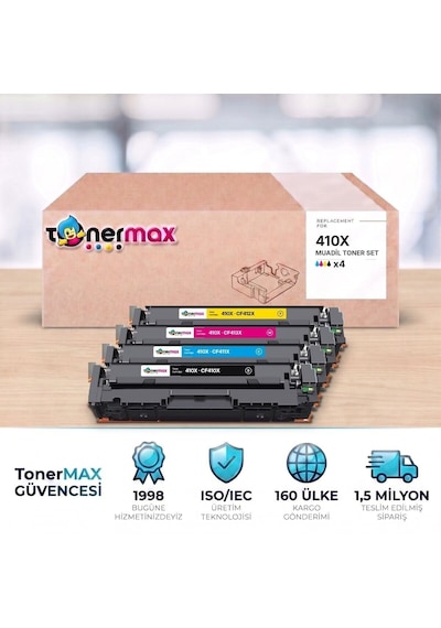 Hp Color Laserjet Pro Mfp M477fnw 410x Cmyk Uyumlu Toner Seti Çipli